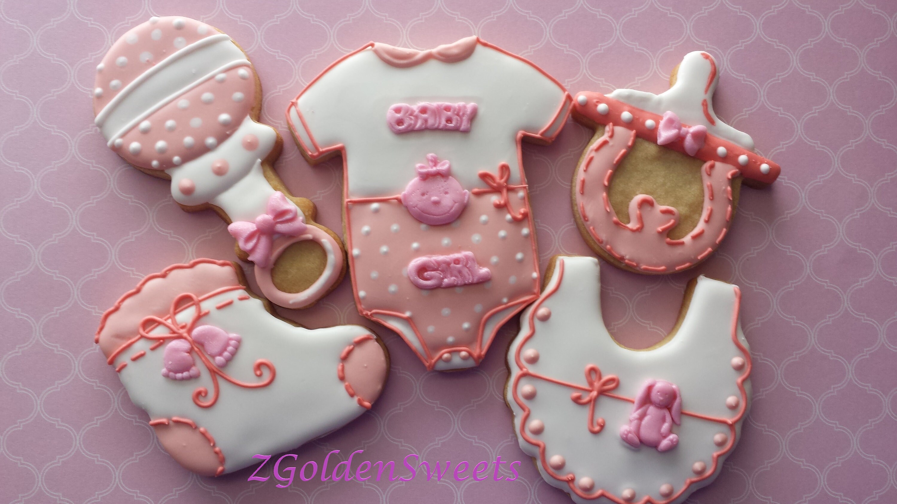 24 Cute Baby Shower Little Girl Custom Cookies New Etsy