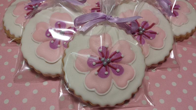 Baby Shower Girl 12 Ea Flower Sugar Cookies Spring Floral Gift Etsy