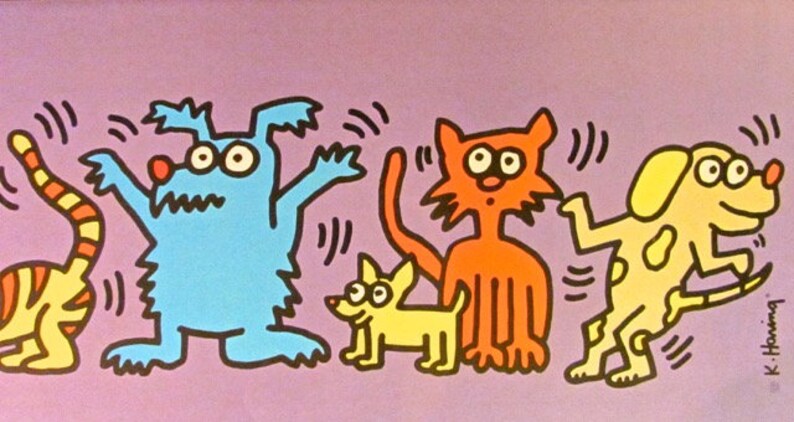 dancing dogs keith haring
