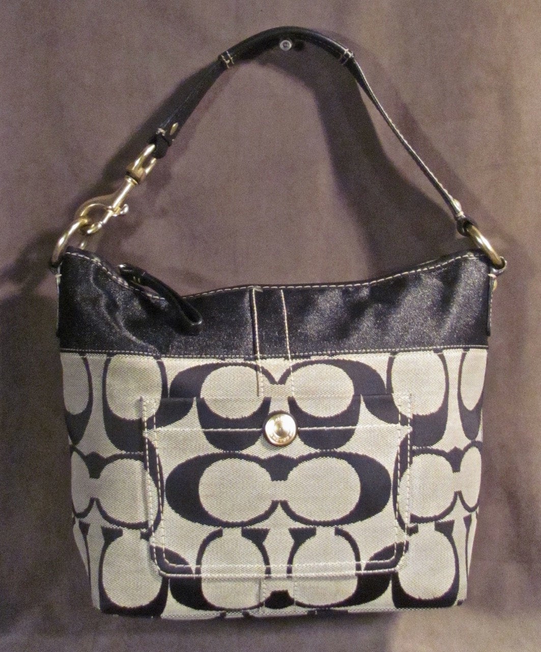 Authentic Coach Purse Signature Carly Hobo Bag No: L0726-11957