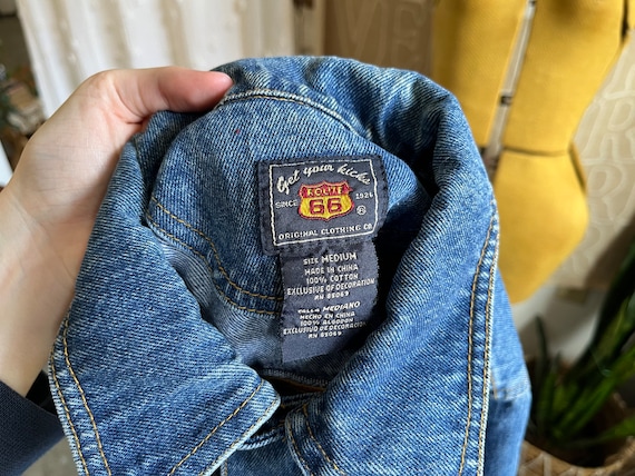 M- Vintage 1990s 70s Inspired Ombré Denim Jacket | Route 66 - Etsy