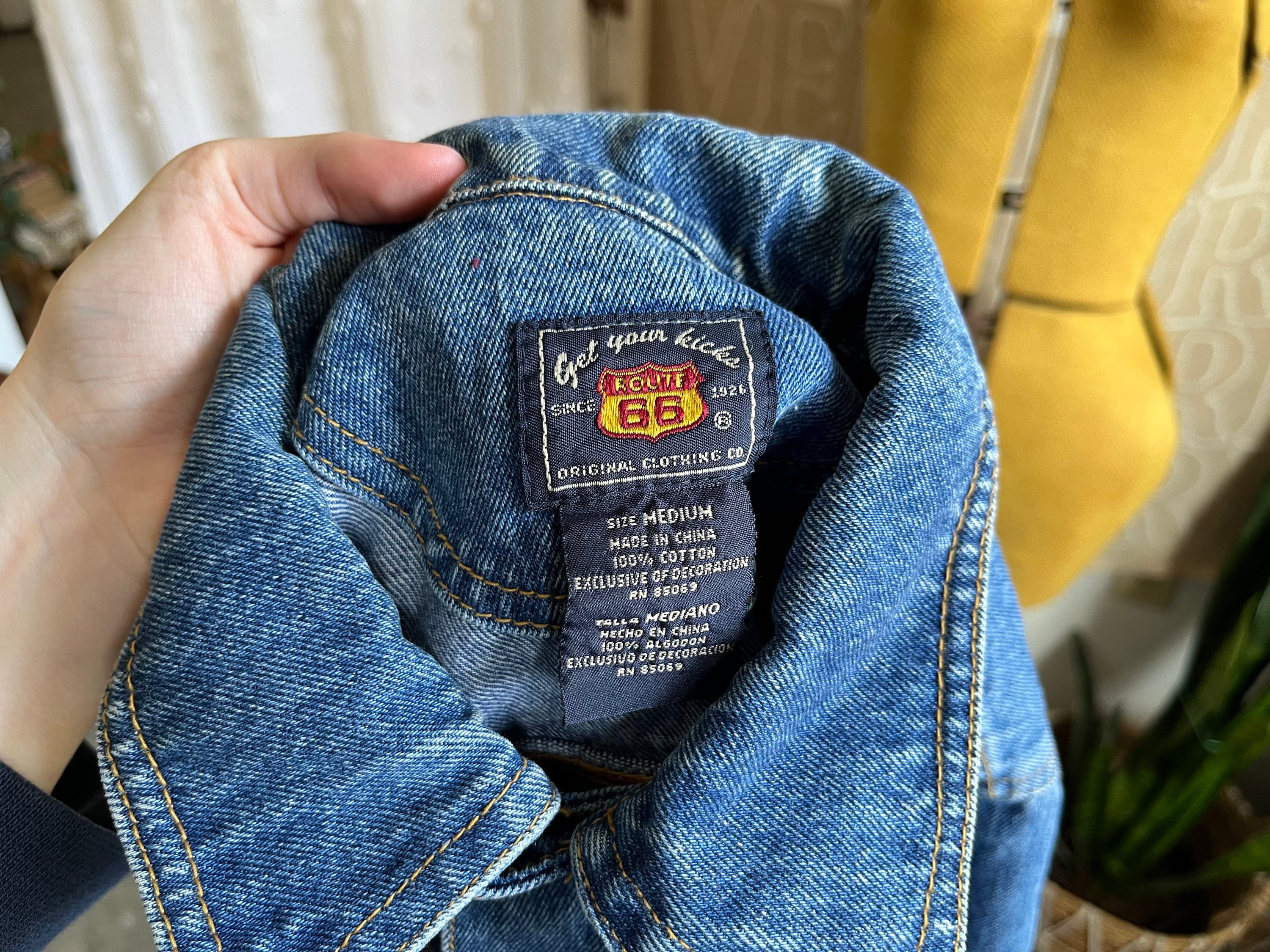M- Vintage 1990s 70s Inspired Ombré Denim Jacket | Route 66 - Etsy