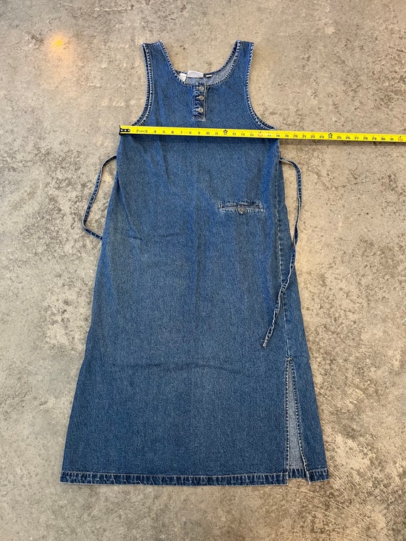 M- Vintage 1990s Denim Henley Sleeveless Medium W… - image 3