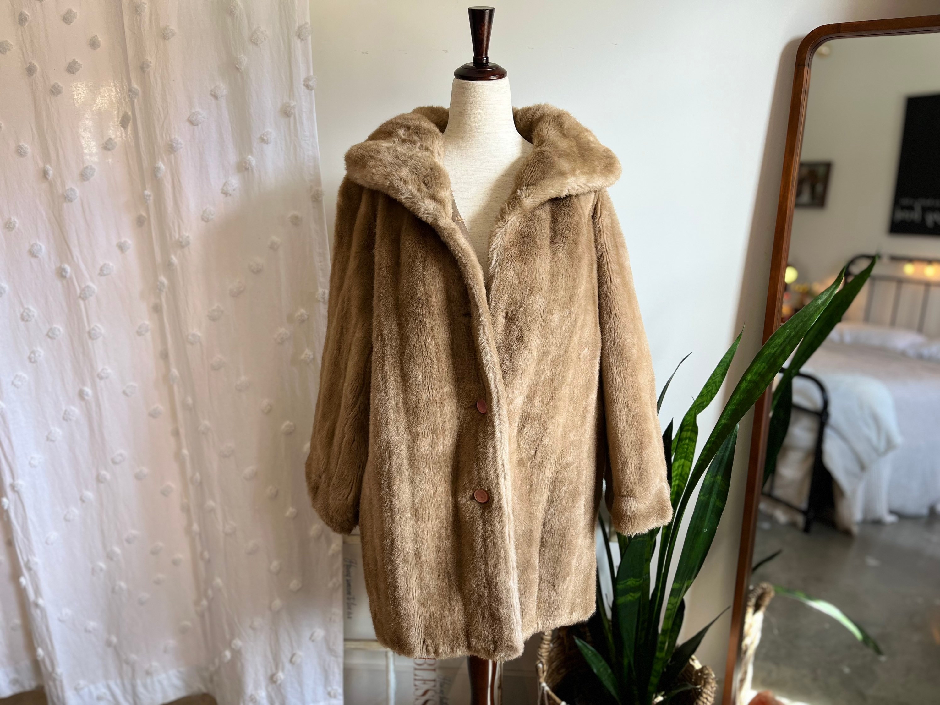 L Vintage 50s-60s Faux Fur Coat Tissavel France - Etsy 60s tissavel faux fur coat