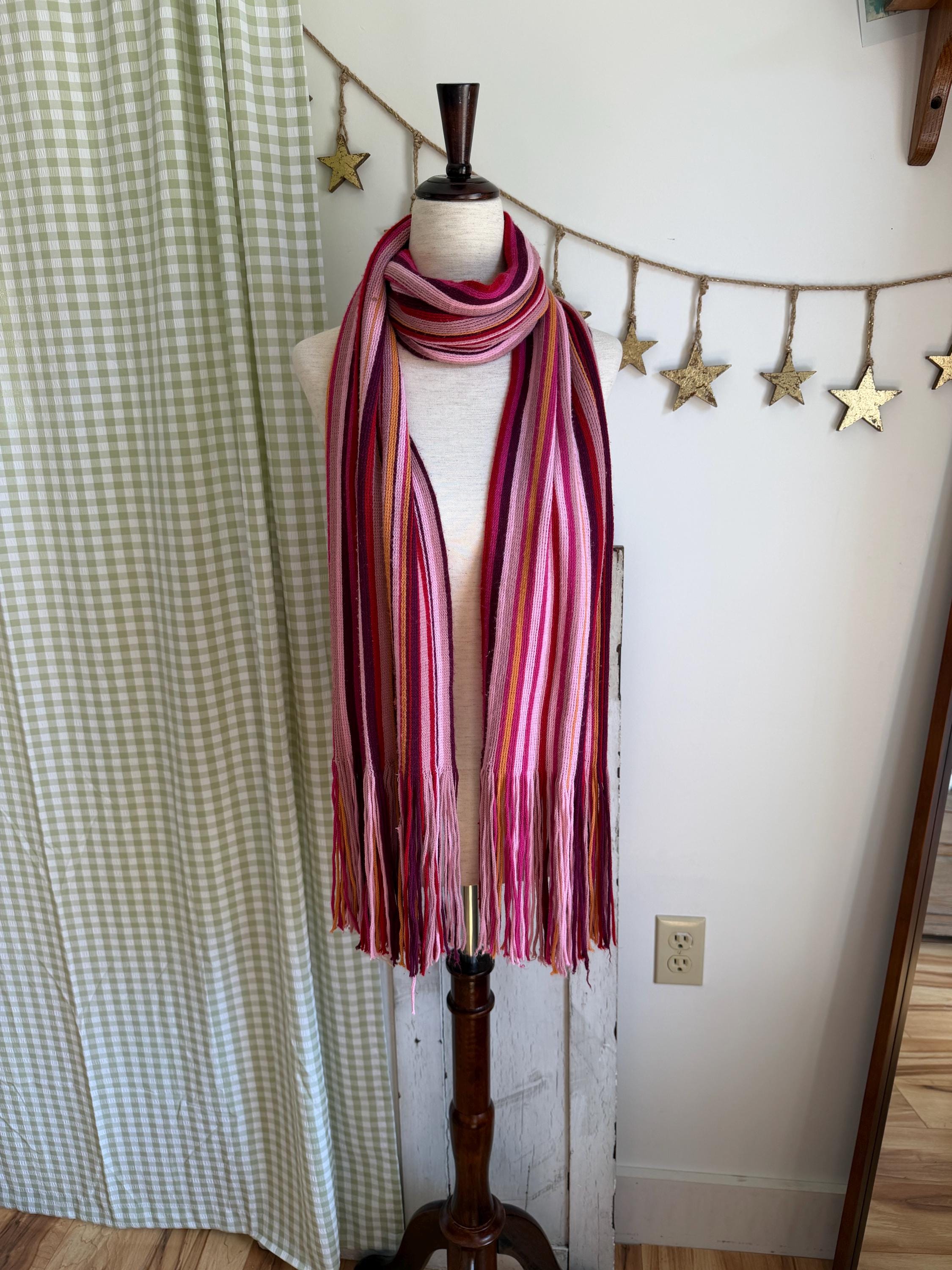 Striped Scarf Y2k - Etsy