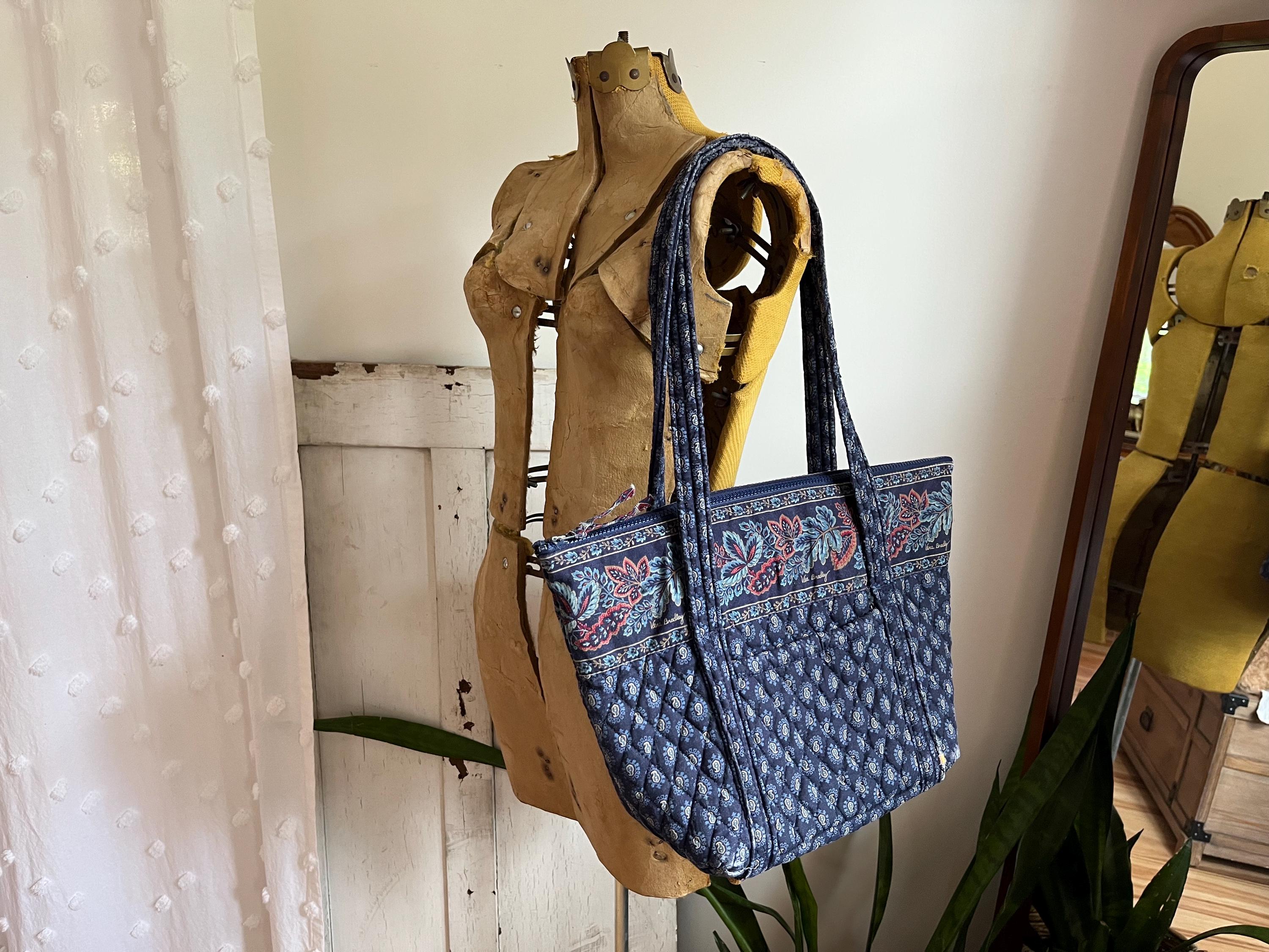 【レア希少】POWDERLINE、バック、USAヴィンテージ、vintage Vintage 1998 Vera Bradley “classic Navy” Autumn Leaves and Paisley