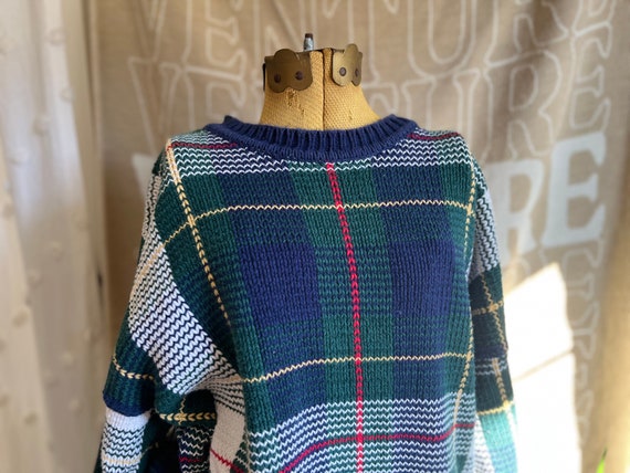 XL- Vintage Plaid Grandpa/Dad Pullover Sweater | … - image 2