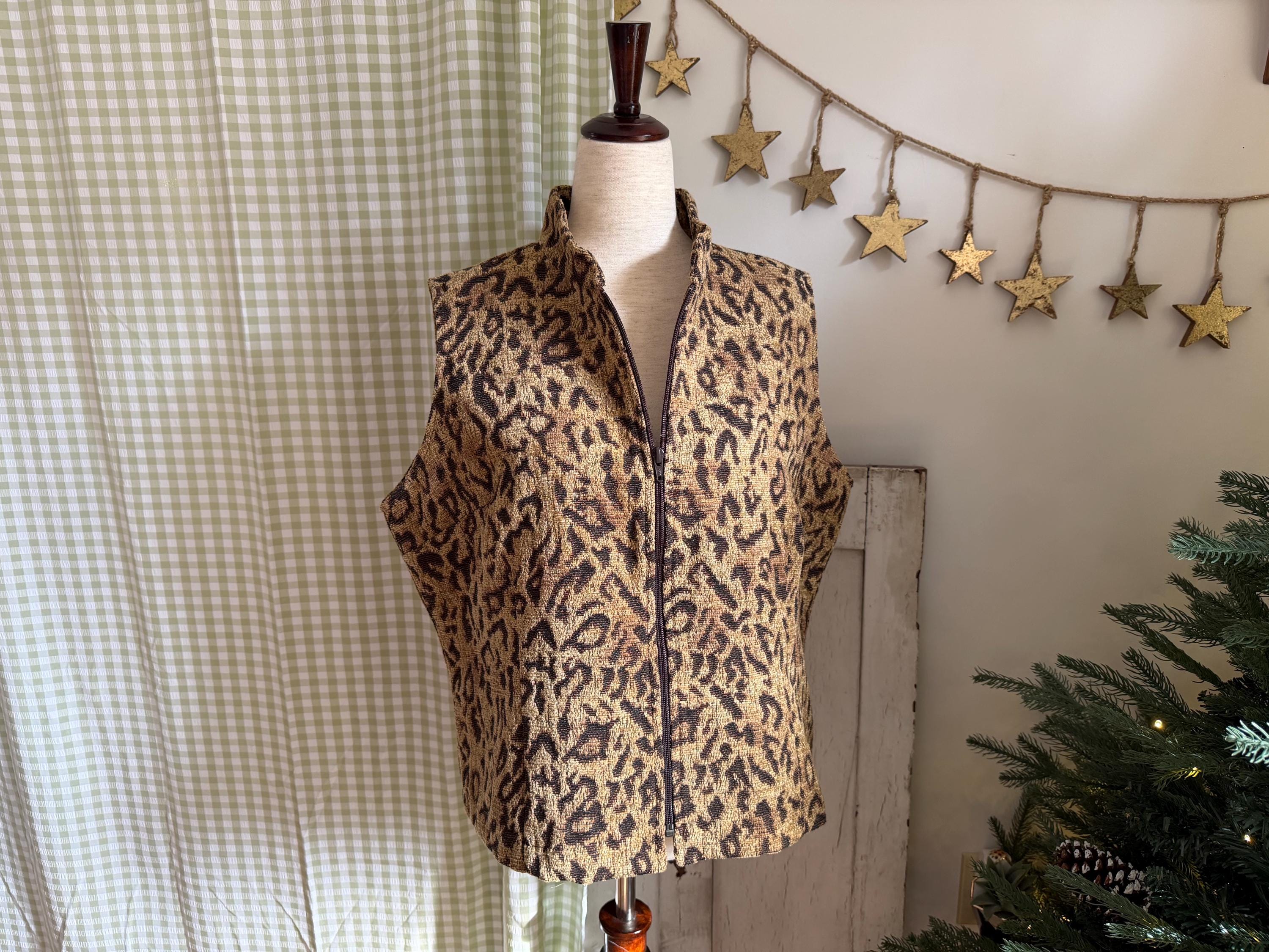 Vintage Leopard Vest - Etsy Canada