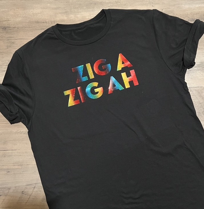 Zig A Zig Ah |Spice girl lyrics rainbow tshirt