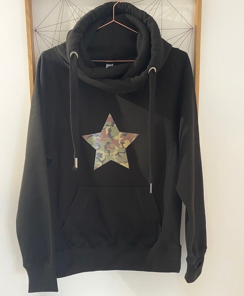 Adults Star Hoodie Cowl Neck Hoodie Choose Your Star - Etsy UK