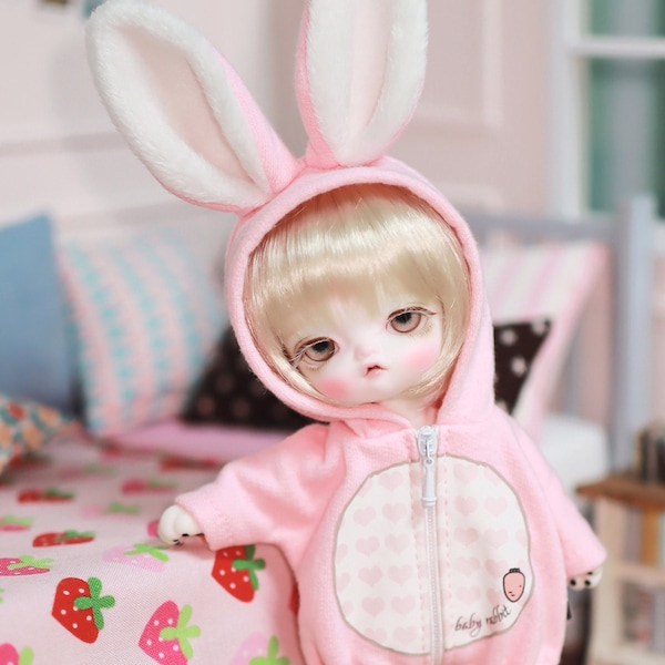 Lati Yellow Carrot Bunny Bodysuit 16cm BJD, 1/8 Doll Clothes miyonidoll