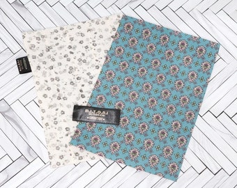 Pre-Cut Miniature Fabrics Tiny Flowers a Bundle of DTP Cotton and Cotton Gauze Set Premium Quality 100% cotton Made In Korea miyonidoll