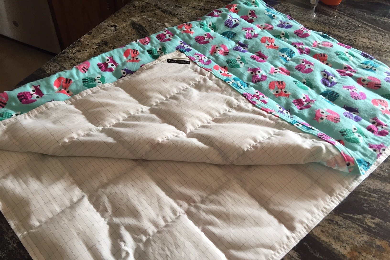 6 1/2 lb WEIGHTED GROUNDING/earthing BLANKETThrow. Cotton Flannel