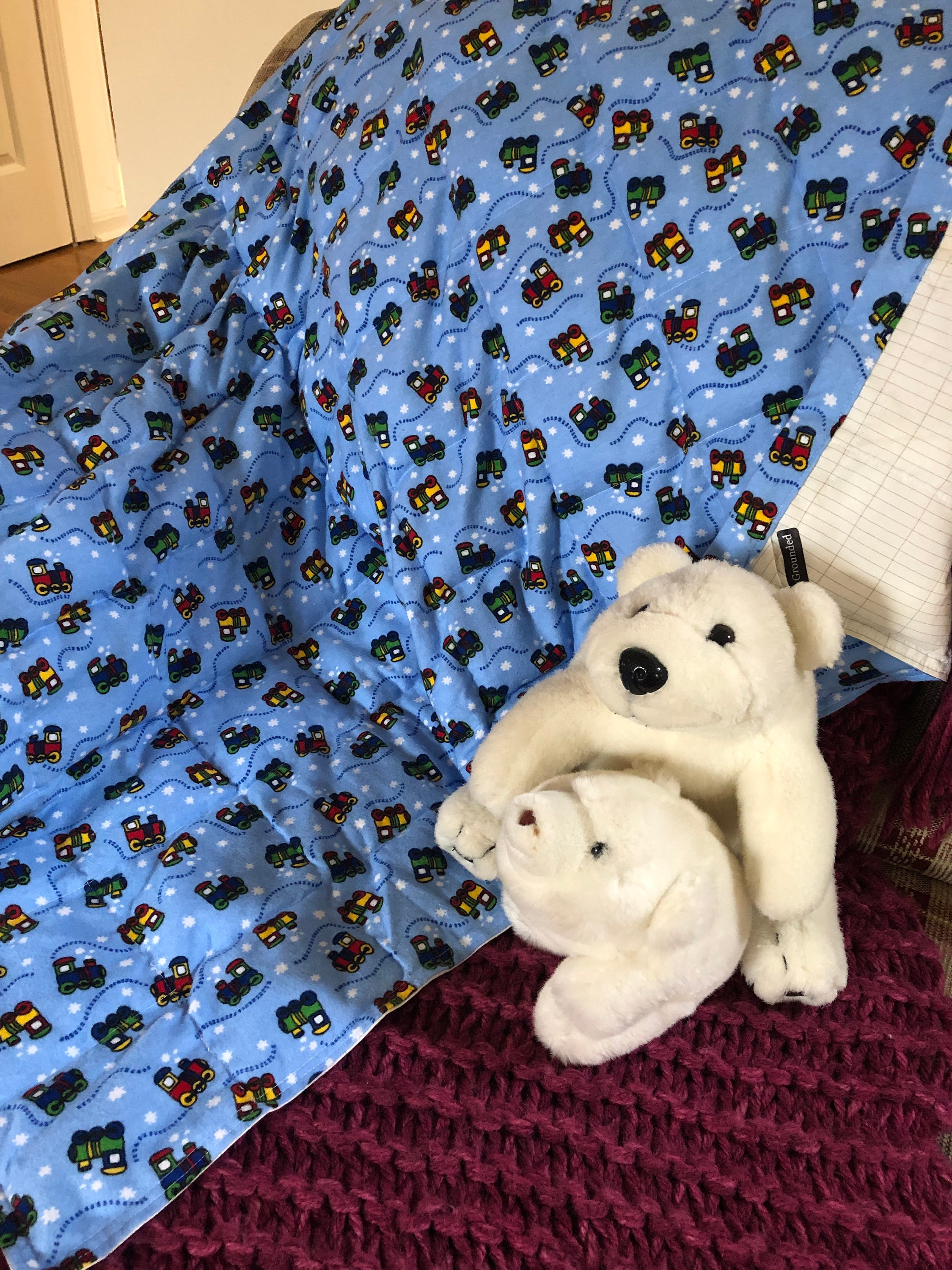 5 1/2 lb WEIGHTED GROUNDING/earthing BLANKETThrow. Cotton Etsy