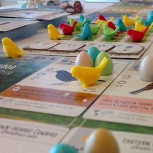 Wingspan 40 QUALITY Birds PLUS a Bonus Owl Upgrades - 3 different bird shapes (unofficial) -- Don't settle for cubes in this gorgeous game.