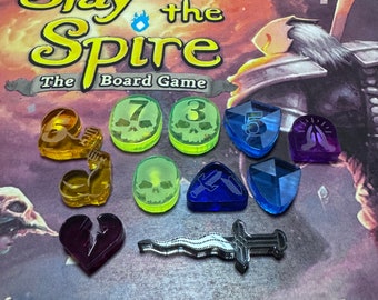 SLAY THE SPIRE Token Upgrades (unofficial upgrade) -- Amazing acrylic tokens that are so much better than the card board ones