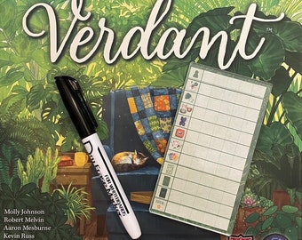 Verdant Board Game: Acrylic Dry Erase Score Sheet with Marker