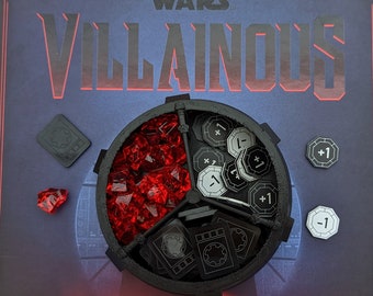 Upgraded Token Chamber and Tokens for Star Wars Villainous Game