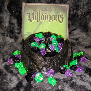 Disney Villainous black cauldron and power crystals by LaserLand.