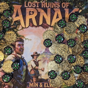 Metal Coins and Real Compasses for Lost Ruins of Arnak Board Game