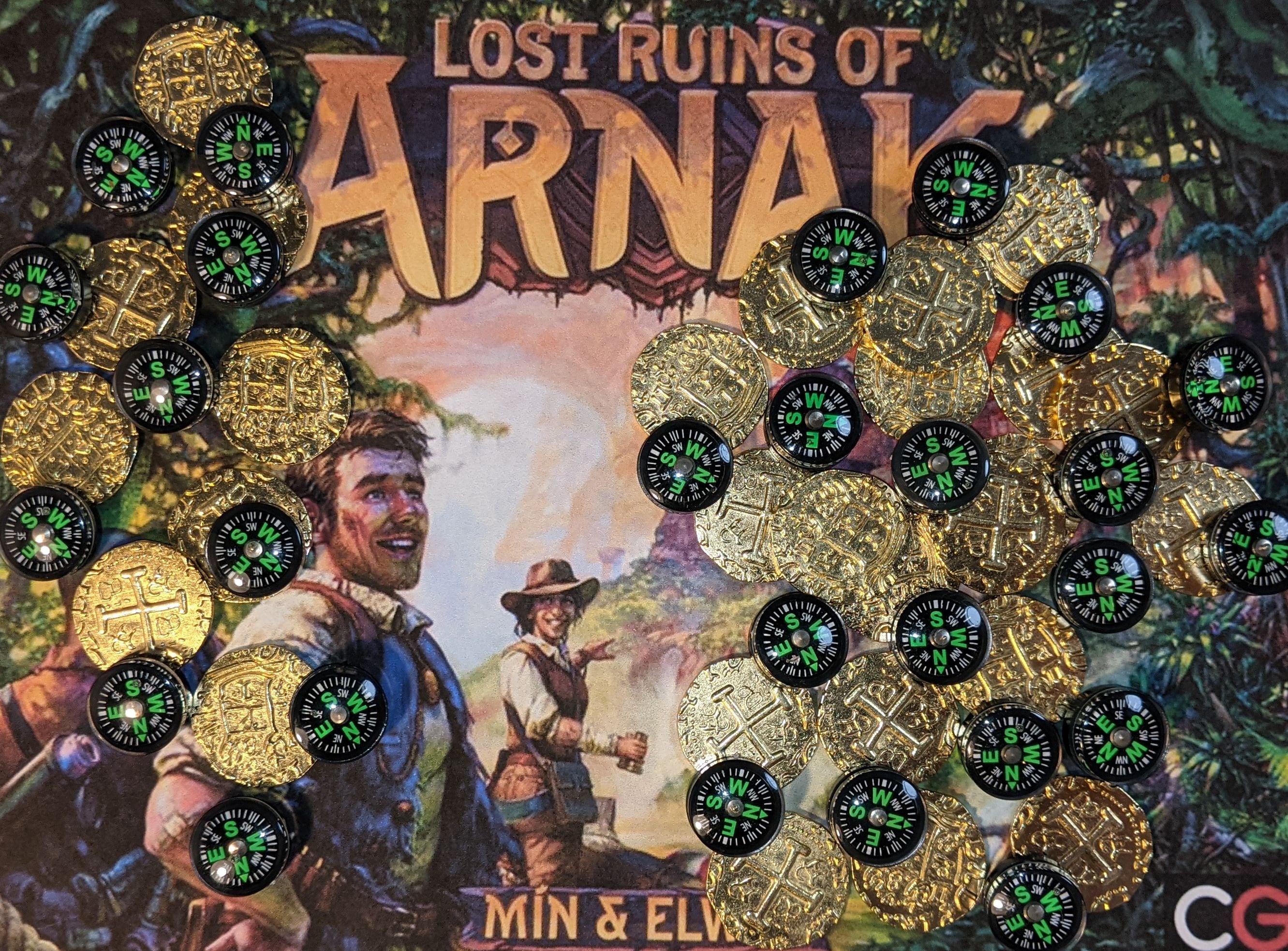 金属コインと実用的なコンパス：失われたアルナクの遺跡と冒険の宝箱のアップグレード - Etsy 日本