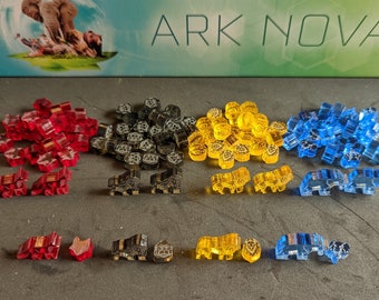 Ark Nova : 112 jetons améliorés pour remplacer vos cubes et marquer des pions