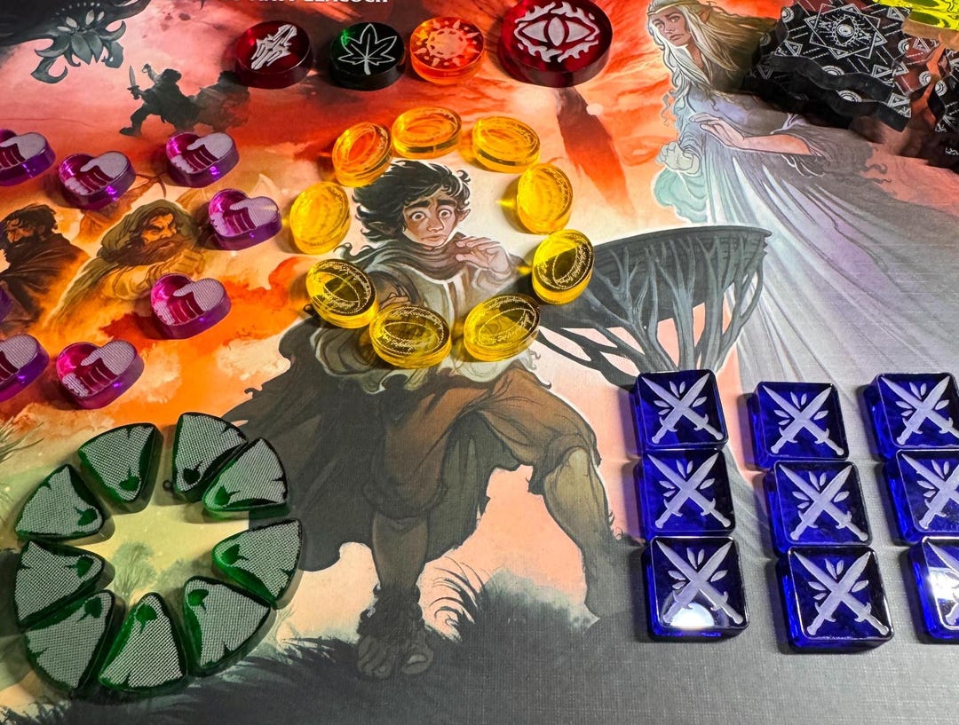 NEW GAME!! グッズセット Acrylic Token Upgrades | Compatible With Z-man Games Fellowship