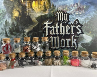 Upgraded Chemical Bottles for "My Father's Work" board game (as seen on The Dice Tower!)