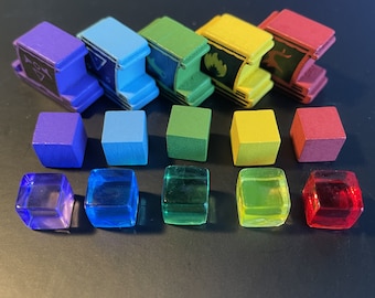 Arborea Midnight River Expansion: 5 Translucent Sage Cubes (Unofficial)