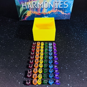 Harmonies board game: Acrylic Animals to upgrade the orange cubes and an Insert to hold them all - JUST ADDED - owls & butterflies