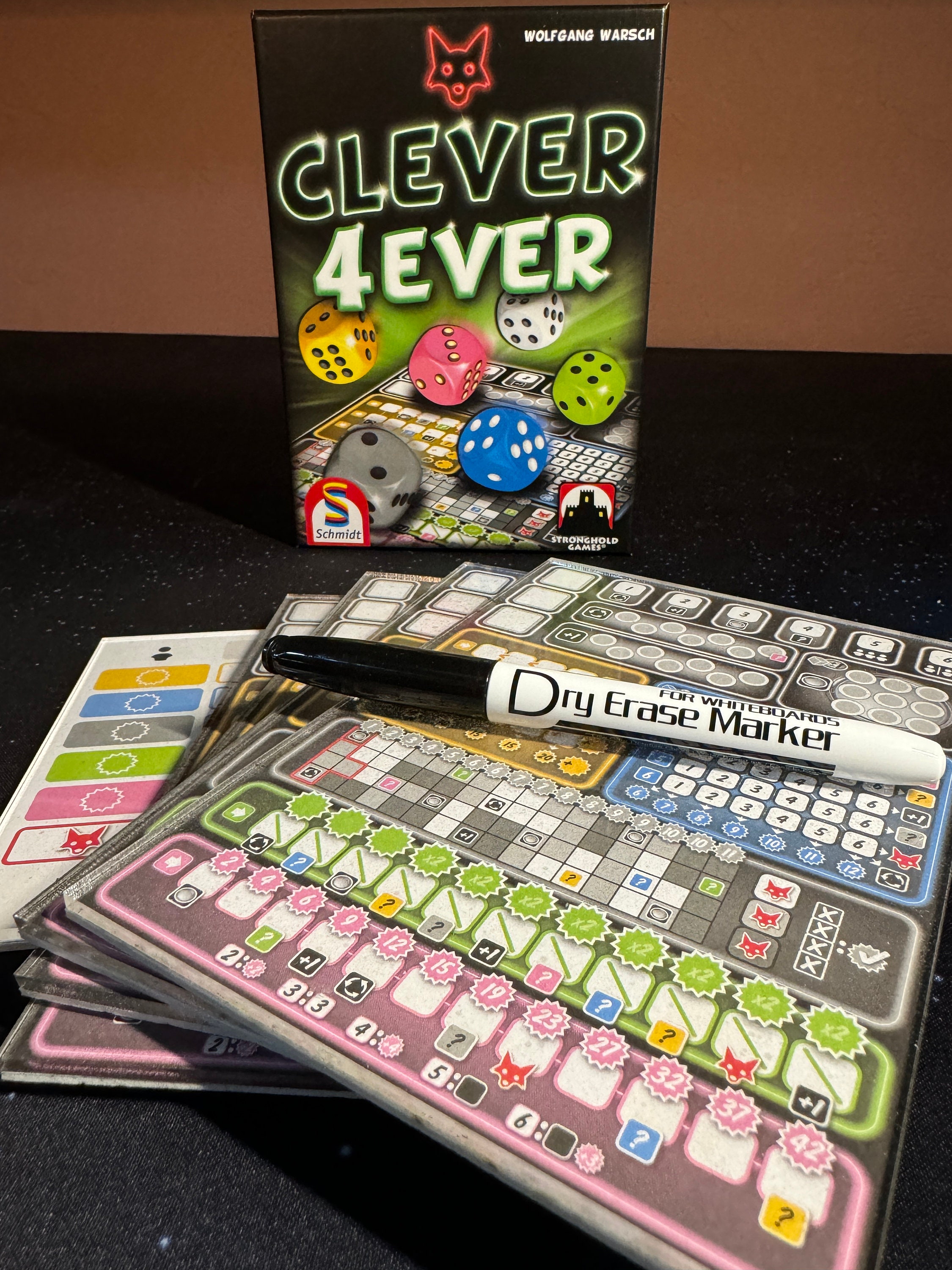 Clever 4 Ever Game: Acrylic Dry Erase Score Sheet With Marker - Etsy