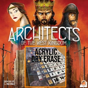 Architects Board Game: Acrylic Dry Erase Score Sheet with Marker