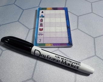 NEW! Acrylic Dry Erase Score Sheet for the KNITTING CIRCLE Board Game -- unofficial upgrade | LaserLand