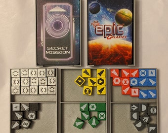 Ultra Tiny Epic Galaxies Organizer: Sparkling Silver/Blue Box Insert
