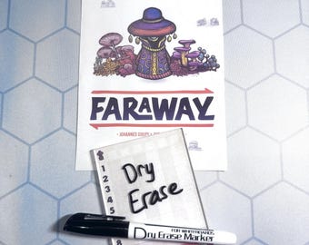 NEW! Acrylic Dry Erase Score Sheet for the Faraway Board Game -- unofficial upgrade