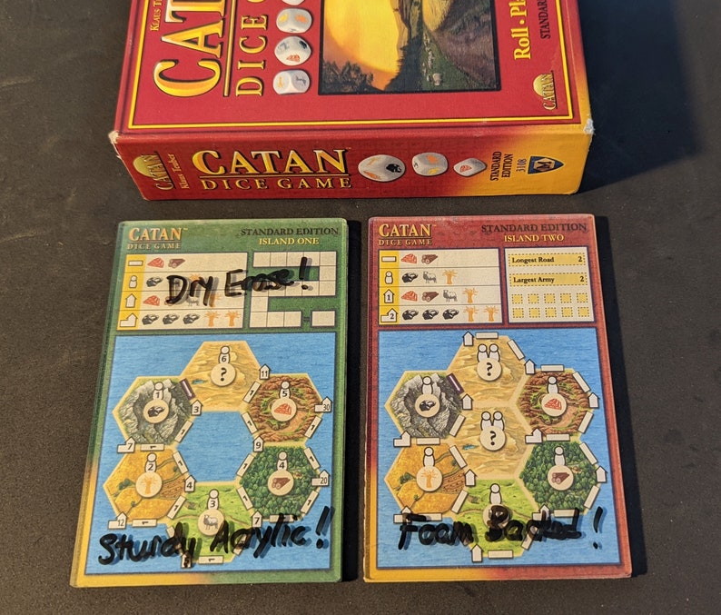 Premium Dry Erase Score Sheet for Catan Dice Game Sturdy Etsy Canada