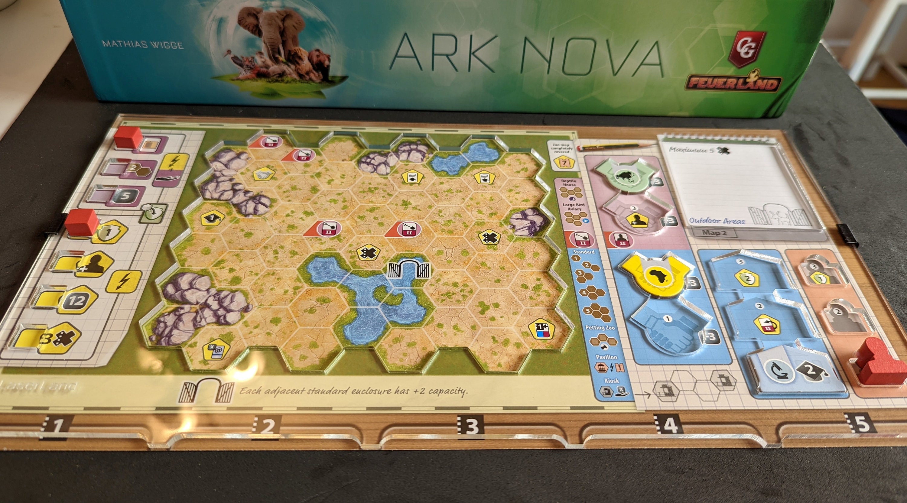 Ark Nova: Set of 2 or 4 Player Board Overlays 