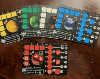 Ultra Tiny Epic Galaxies: Dual-layered Player Board Upgrades (Set of 5)