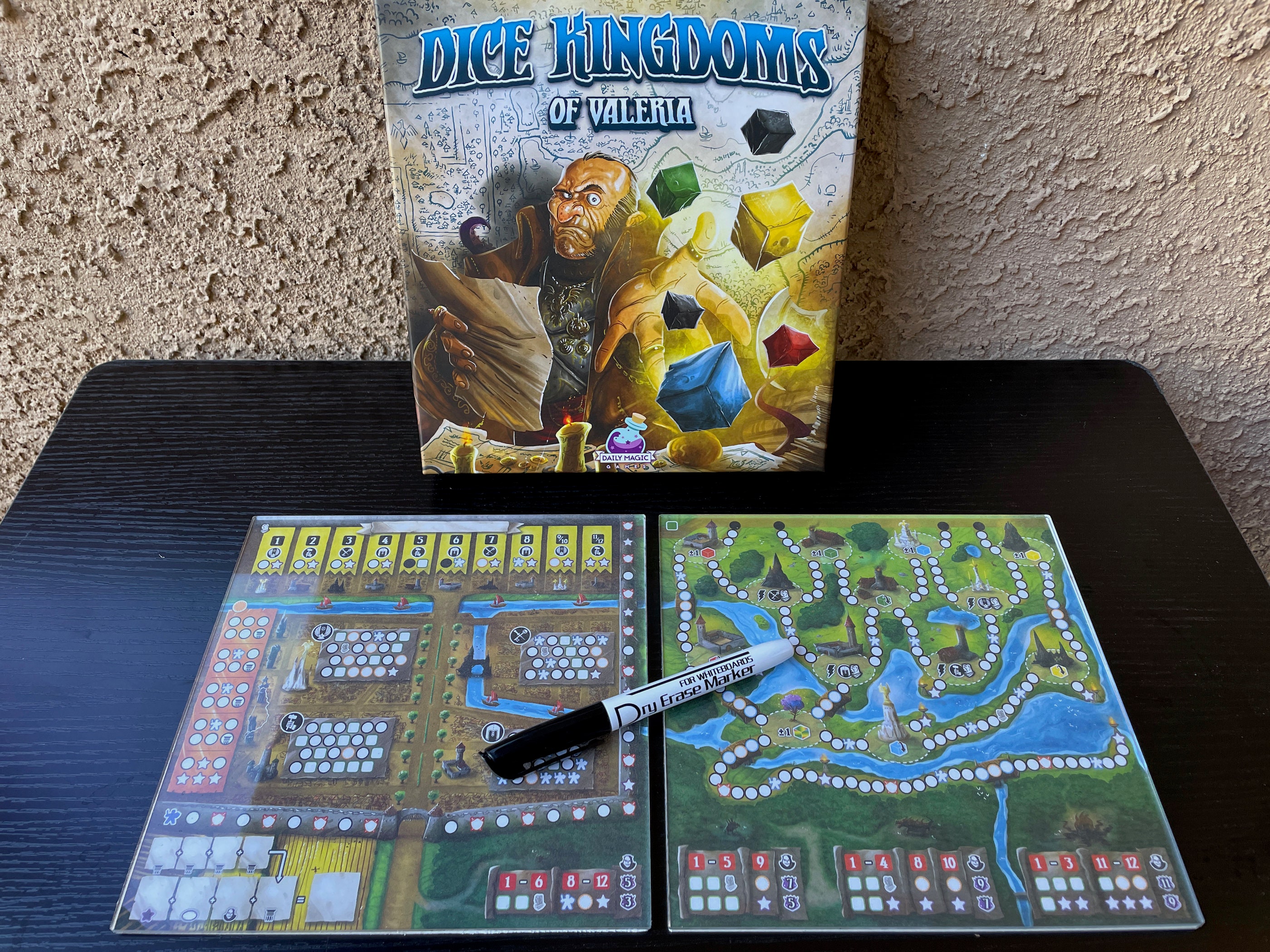 Premium Dry Erase Score Sheet for Dice Kingdoms of Valeria 