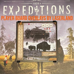 Expeditions: Set of Player Board Acrylic Overlays with riser for tucked cards