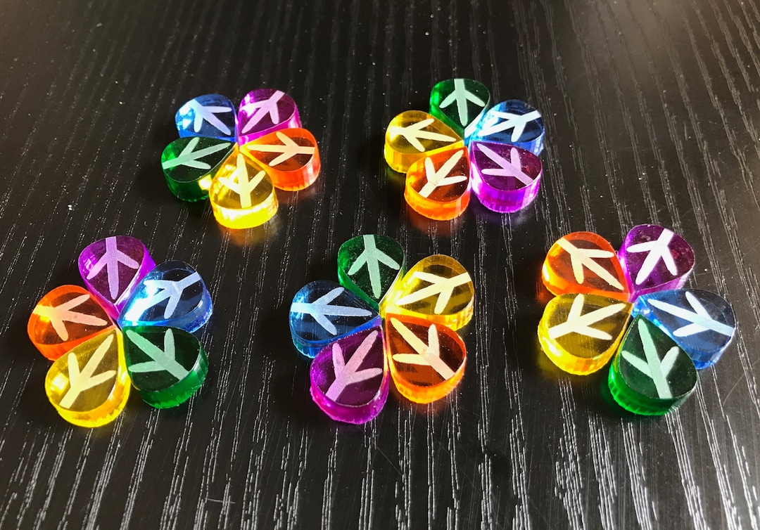 25 Leaf Token Upgrades for the Earth Board Game Acrylic Tokens Thicker