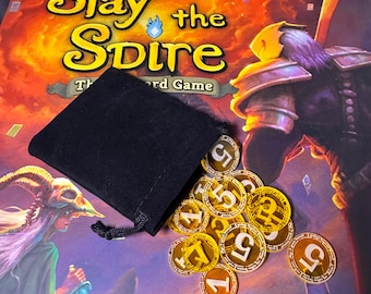 SLAY THE SPIRE Coin Upgrades (unofficial upgrade for board game) -- Amazing acrylic tokens to replace the cardboard coin tokens