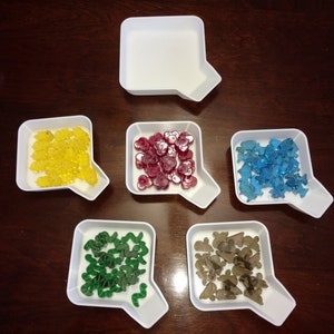 6 Bit Trays, Perfect for Wingspan food tokens & dice