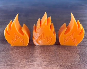 Fire flame tokens for any games such as Nemesis, Unfathomable, Texas Chain Slaughterhouse, Flash Point: Fire Rescue, DND, Warhammer and more