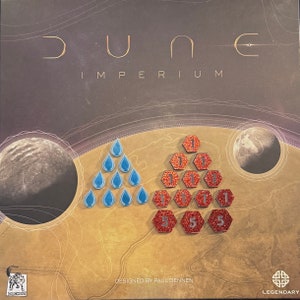 NEW --&gt; DUNE: IMPERIUM 15 water and 23 spice token upgrades - Looks so much better than the plain wooden ones that come with the game