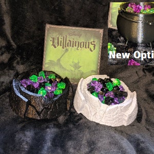 Disney Villainous black, marble or witch's cauldron and power crystals by LaserLand.