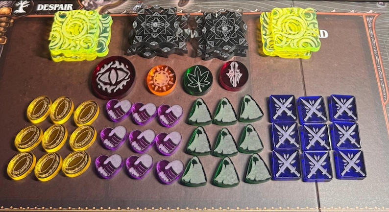 Acrylic Token Upgrades | Compatible With Z-man Games Fellowship ...