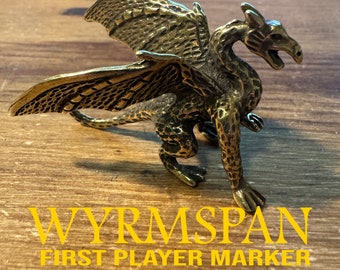 First Player Marker for WYRMSPAN board game -- Brass Dragon (unofficial upgrade)