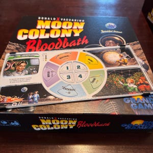 MOON COLONY BLOODBATH Board Game: Acrylic Tokens and 3d Crates (unofficial)