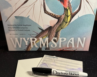 Acrylic Dry Erase Score Sheet for WYRMSPAN (unofficial upgrade) -- Never run out of score sheets!